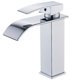thumbnail image 3 of Grifo De Lavabo En Cascada Plateado, Grifo De Baño con Carrete De Cerámica, Agua Fría Y Caliente Disponible, Grifo Monomando para Lavabo Sin Plomo Y Sin Níquel Rojo Verde Cocina, Decoración y Otros, 3 of 4