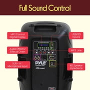 Pyle PPHP1249KT - Active + Passive PA Speaker System Kit - Dual Loudspeaker Sound Package, 12 Subwoofers, Bluetooth Wireless Streaming, Includes (2) Speaker Stands