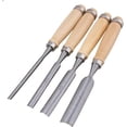 thumbnail image 1 of Cincel de madera para tallar madera, cincel de borde interior para carpintería, herramienta de cincel de mano para tallar madera de carpintero, paquete de 4, 1 of 5