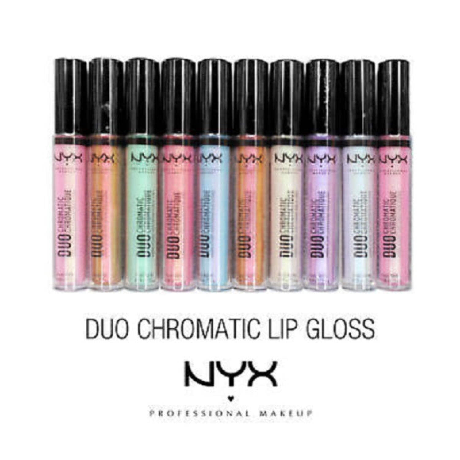 NYX Professional Makeup Duo Chromatic Lip Gloss, Day Club