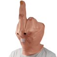 thumbnail image 2 of Halloween Mask, Creepy Fingers Mask Novelty Middle Finger Party Mask Halloween Costume Latex Mask Latex Full Head, Despise The Middle Finger Mask Hall, 2 of 5