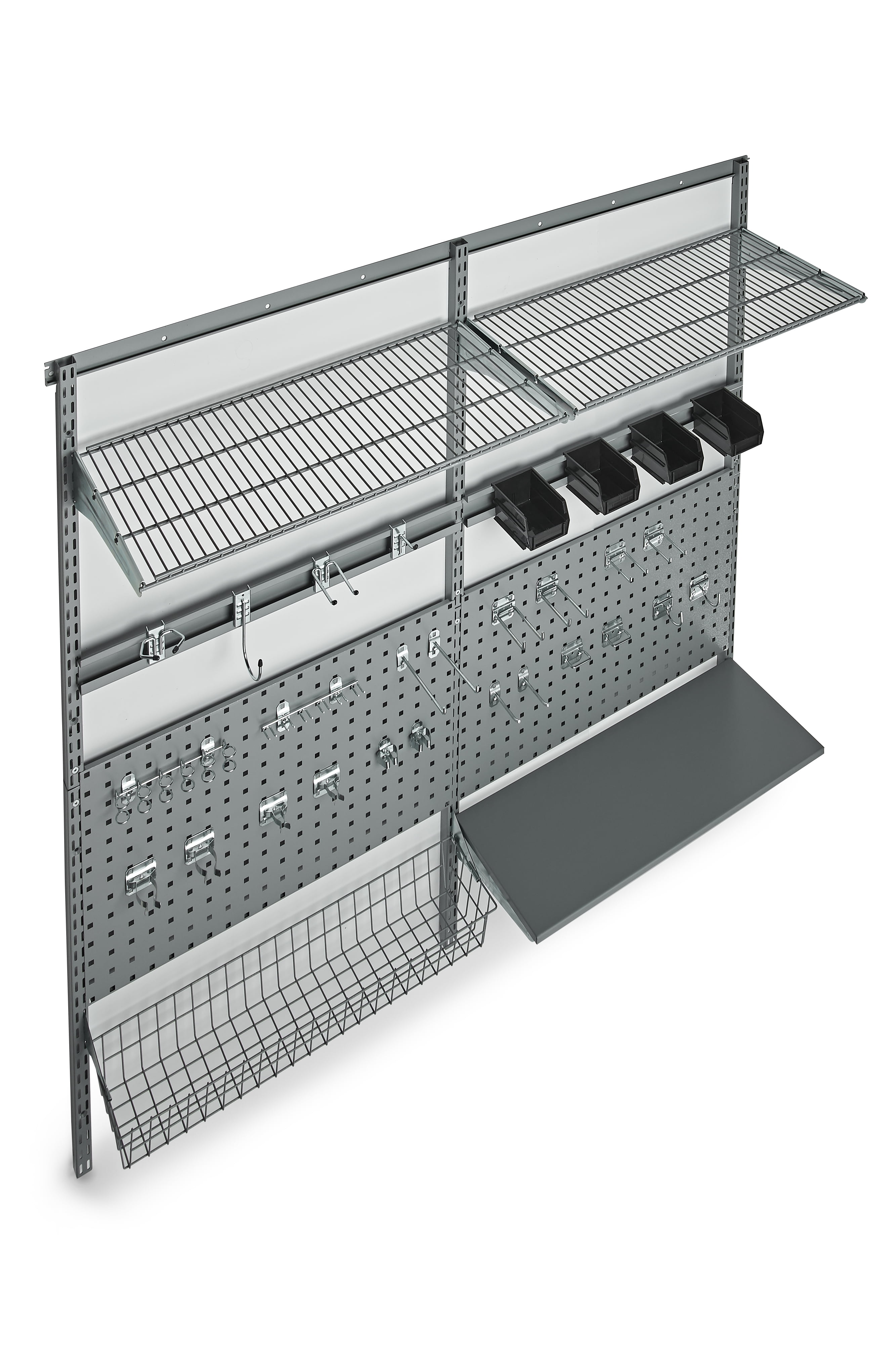 Triton Products® Heavy Duty Wire Wall Shelving, Steel, 375 lb Capacity