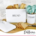 thumbnail image 5 of OUTSHINE Farmhouse Extra Large Bread Box for Kitchen Countertop | White Bread Box with Fitted Lid | Vintage Bread Storage Container for Kitchen | Farmhouse Bread Box Countertop Gift, 5 of 5