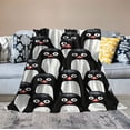 thumbnail image 2 of COMIO  Penguin Blanket Antarctic Animals Black and White Penguins Print Gifts for Women Kids Girls Boys Home Bedroom Living Room Decor Soft Cozy Lightweight Plush Throw Blankets, 2 of 6