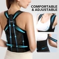 thumbnail image 3 of Corrector de postura BraceBull para hombres y mujeres, faja lumbar ajustable, soporte cómodo para hombros para alinear la columna, entrenamiento postural y uso diario debajo de la ropa (talla pequeña), 3 of 5