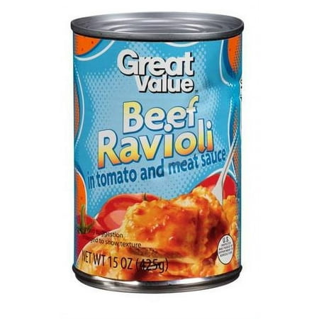 Great Value Beef Ravioli, 15 oz
