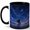Black, variant on Starry Meadow Girl 11oz Ceramic Mug, Dreamy Night Sky Art