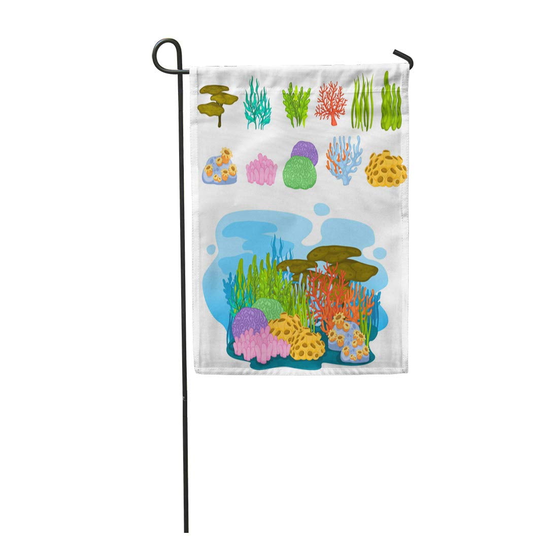 JSDART Blue Aquarium Coral in The Deep Sea Colorful Aquatic Cartoon