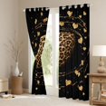 thumbnail image 3 of Feelyou Leopard Print Rugby Black Out Curtains, Fashion Curtains Pack of 2 (42x63 Each), 3 of 6