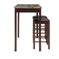 thumbnail image 4 of Hampton Three-Piece Faux Marble Tavern Set, Espresso, 4 of 9