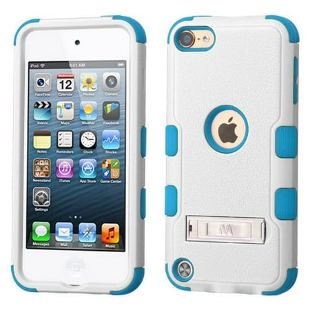 My Turtle Heavy Duty Ipod 5 Cases Apple iPod Touch 6th, 5th Generation Case - Wydan TUFF Hybrid Hard Shockproof Case Kickstand Protective Heavy Duty Impact Skin Cover White on Teal ()