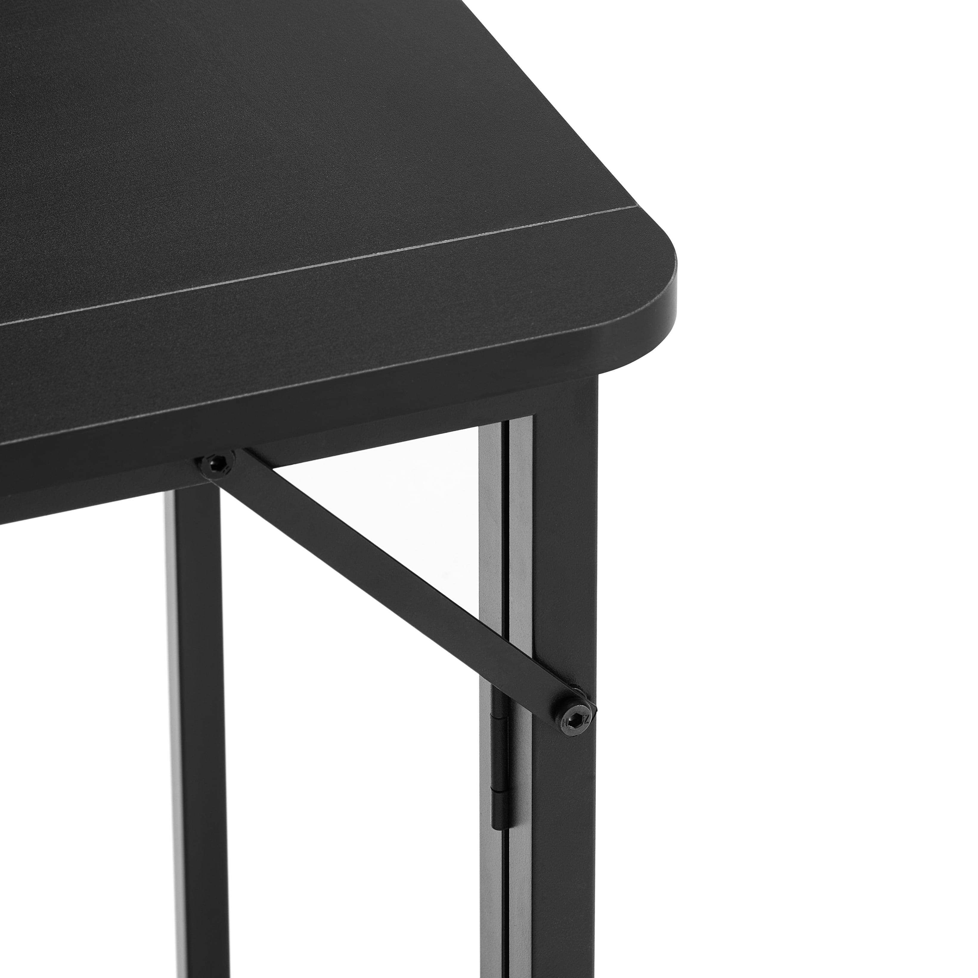 Folding Desk Small Foldable Desk for Small Space, 31.5 Inches Writing Computer Desk in Study, Home Office Foldable Office Desk for Bedroom, 80*40, Black