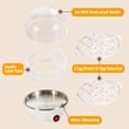 thumbnail image 4 of cisilov Electric Egg Cooker for Hard Boiled Eggs, Poacher Eggs, Omelet Maker & Vegetable Steamer, 14 Egg Double-Tier, Auto Shut Off Boiled Egg Maker, White, 4 of 7