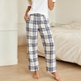 thumbnail image 4 of Aloohaidyvio Womens Plaid Pajamas Pants with Pockets Lounge Wide Leg Pj Pants, Soft Casual Pants Lounge for Sleep,Pajama Bottoms, 4 of 9