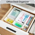 thumbnail image 5 of Vtopmart 25 PCS Office Desk Drawer Organizers Set, 4-Size Versatile Plastic Drawer Organizer Trays, Storage Bins for Desk Accessories Office Organizers and Storage, Bathroom, Makeup, Vanity, Black, 5 of 10