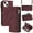 red, variant on Suitable for iPhone15Pro wallet case with diagonal zipper cover and anti-drop holster