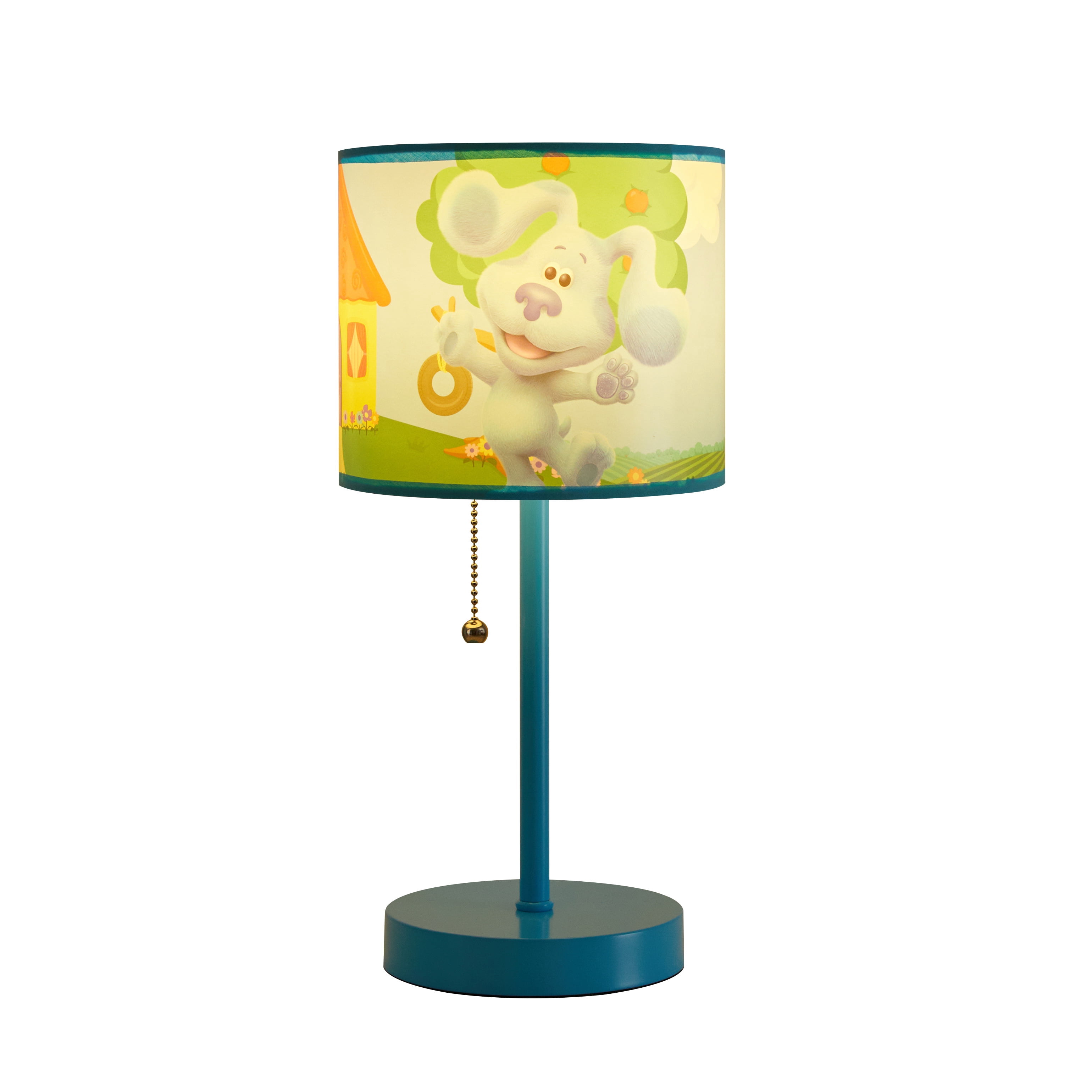 Nickelodeon Blues Metal Clues Stick Table Lamp for Children's Room Décor, Blue