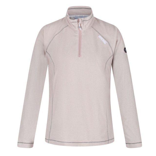 Regatta - Jersey polar con media cremallera modelo Montes para mujer (Avena, Blanco)