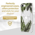 thumbnail image 2 of Case Yard iPhone-SE Case Clear Soft & Flexible TPU Ultra Low Profile Slim Fit Thin Shockproof Transparent Bumper Protective Cover Drop Protective Cell Phone Cases (Good Vibes), 2 of 8