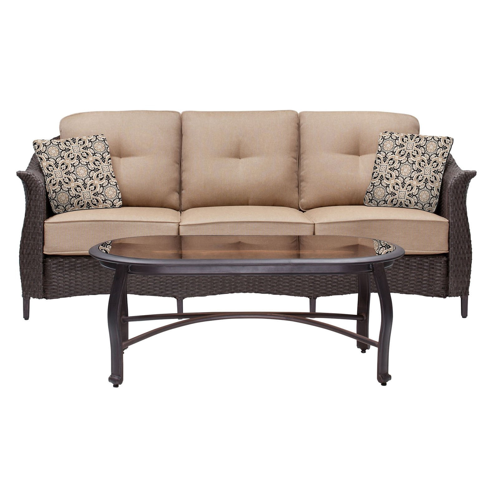 Hanover Gramercy 4 Piece Outdoor Wicker Conversation Set Com