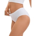 thumbnail image 4 of Allegra K Panties for Women Unlined Comfortable Underwear No Show Elastic Waist Brief M White, 4 of 4