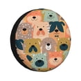 thumbnail image 1 of Balery Colorful Dogs Cubiertas para Neumáticos - Protector Resistente para Neumáticos de Camioneta, SUV, Remolque, Camper y RV-17 inch, 1 of 6