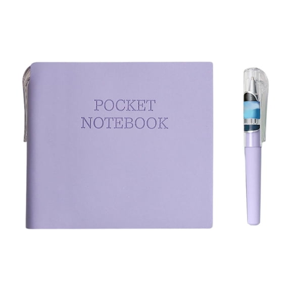 HHGBAD Portable Mini Pocket Leather Notebook, Hardcover Design with Integrated Pen Holders, Lined Pages for Clear Notes, Ideal for On-the-Go Professionals, Great for Everyday Use