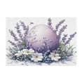 thumbnail image 5 of Ryvnso Egg Lavender Flowers Bathroom Shaggy Rugs Toilet U Shape Mat Soft Contour Rug 20"x24", 5 of 9