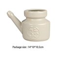 thumbnail image 4 of Maoww Ceramic Neti Pot Leakproof Sinus Rinse Pot Durable for Nasal Cleansing 350ml Gray, 4 of 9