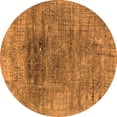 thumbnail image 1 of Ahgly Company Indoor Round Oriental Orange Industrial Area Rugs, 6' Round, 1 of 4