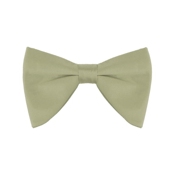 INSPIRE CHIC Men's Solid Color Satin Classic Bow Tie for Formal Suit Grey Green