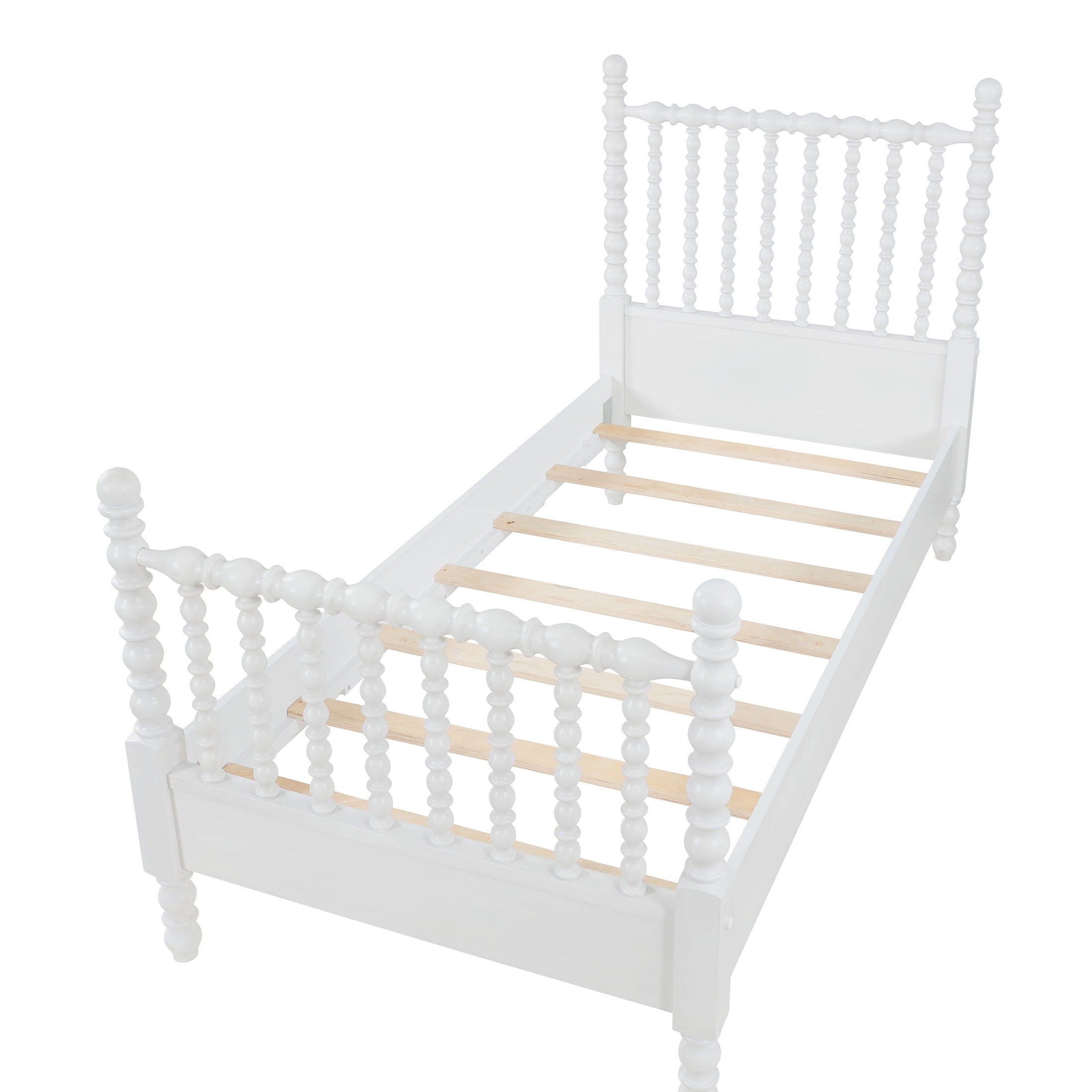The Pioneer Woman Harper Twin Spindle Bed, White