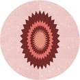 thumbnail image 1 of Ahgly Company Machine Washable Indoor Round Transitional Red Area Rugs, 4' Round, 1 of 7