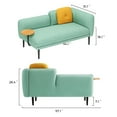 thumbnail image 2 of LINSY HOME Loveseat Sofa Couch with Side Table for Living Room, Bedroom, Apartment and Small Space, Easy Assembly, Teal, 2 of 10