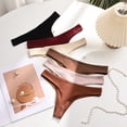thumbnail image 5 of MecTo womens Cotton thongs, No Show Underwear for women, Low Rise Thong Panties, 6-Pack, 5 of 6