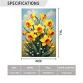thumbnail image 2 of Daffodils and Daisies Garden Flag 12.5x18 Inch Double Sided Polyester Outdoor Decorative Yard Flag with Vibrant Floral Design for Spring Summer Porch Patio Lawn Decorations Home Garden Banner#28181, 2 of 6
