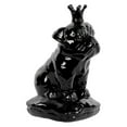 thumbnail image 2 of Urban Trends Ceramic Sitting British Bulldog Figurine with 5 Spiked Crown on Cushion Base Gloss Finish Gray, 2 of 2