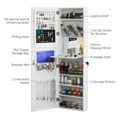 thumbnail image 4 of Ktaxon Mirrored Jewelry Armoire Wall Cabinet Storage Makeup Organizer Hang Mount White, 4 of 10