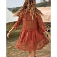 thumbnail image 4 of Swimsuit Coverup for Women Lace Stitching Bathing Suit Cover Ups Plus Size Beach Coverup Alsol Lamesa, 4 of 5