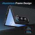 thumbnail image 4 of Funda de fibra de aramida auténtica para Samsung Galaxy Z Fold 6, 4 of 7