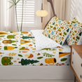 thumbnail image 5 of Manfei Lovely Bear Zipper Twin Comforter Sets with Fitted Sheet and 2 Pillowcases,Cute Camping Print Zipper Bedding Set,White,Reversible,4pcs, 5 of 8