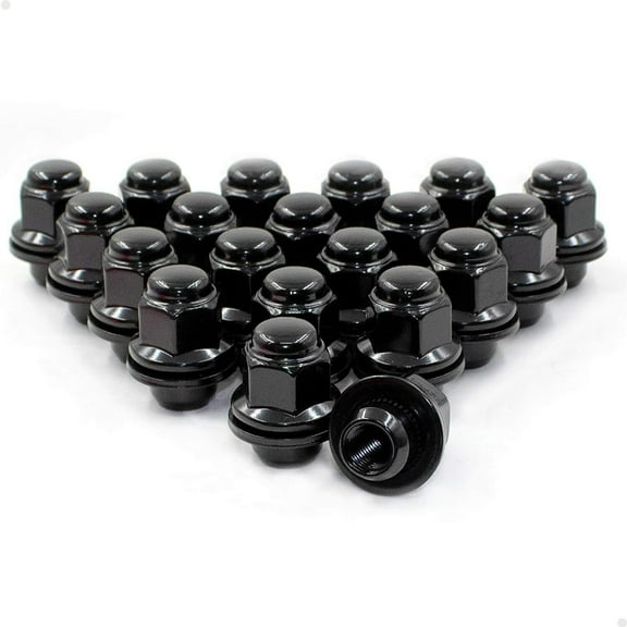 20 Black Mag Lug Nuts 12x1.25 Compatible with Nissan 350z 370z GTR Altima Maxima OE Wheels