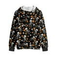 thumbnail image 5 of Xoenoiee Skull Basketball Print Long Sleeve Hoodie for Teen Boys Hlloween Full Zip Up Sweatshirts Sweater with Pocket Toddler Athletic Shirt School Casual Jacket Tops Outfits Jumpers, L, 5 of 7