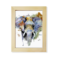 thumbnail image 1 of Personalidad animal elefante pintado Escritorio de madera Arte Pintura 6x8 pulgadas marco de foto foto, 1 of 4