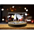 thumbnail image 3 of Ocean Symphony | Whale Design | 3D Engraved Crystal Keepsake, 3 of 5