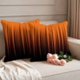 thumbnail image 3 of Outdoor Waterproof Pillow Covers Orange and Black Striped Art Decorative Throw Pillow Protectors,Pillowcase Cushion Cases for Patio Sofa Garden Couch,16x16in,Pack of 2, 3 of 11