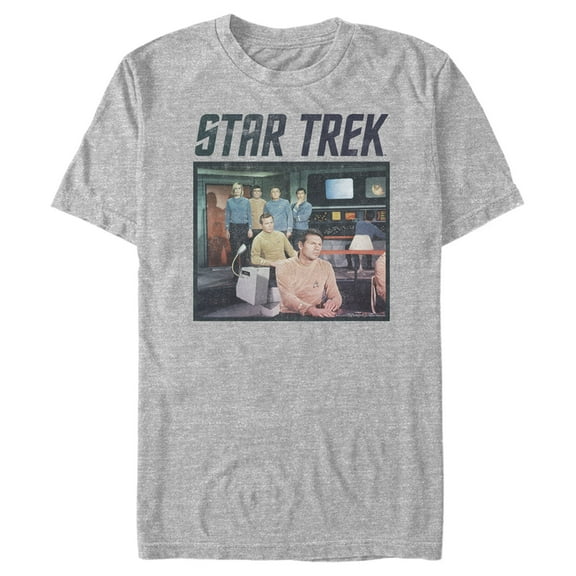 Men's Star Trek: The Original Series Enterprise Crew Poster  Graphic Tee Athletic Heather X Large