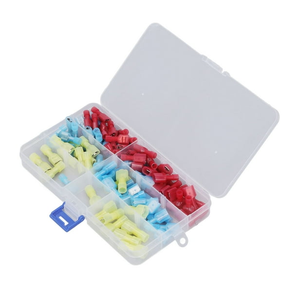 Conectores de cable de desconexión rápida de nailon, 100 piezas Conectores de cable Macho Engarzado eléctrico Terminales prensados en frío Conectores de cable macho hembra Los mejores en su clase NikouMX herramienta