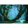 thumbnail image 2 of EREHome Polyester Fabric 7x5ft Fairy Tale Photo Backdrop Blue Forest Mushroom Photography Background Children Backdrops, 2 of 2