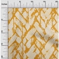thumbnail image 2 of oneOone Cotton Silk Mustard Yellow Fabric Brush Stroke Sewing Craft Projects Fabric Prints By Yard 42 Inch Wide, 2 of 4